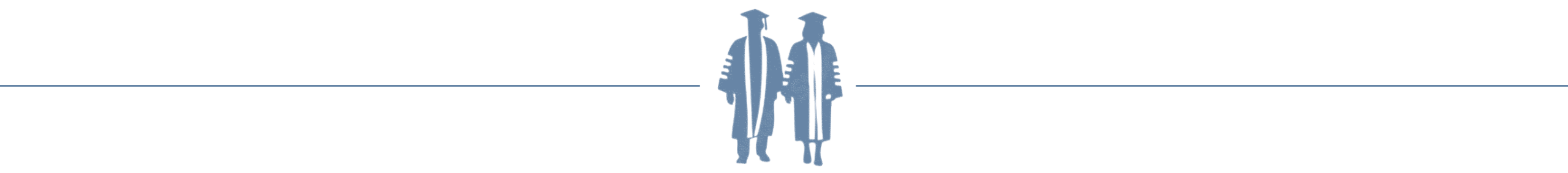 Shilhouette of two graduates holding hands