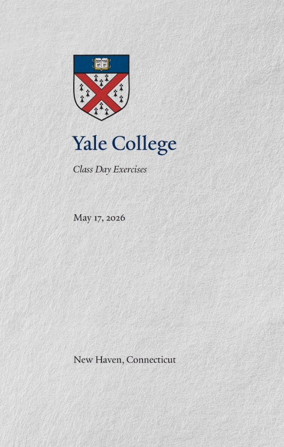 ClassDayProgramCover Cover the the Yale 2026 Class Day Program